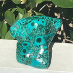 Hues of Turquoise and Green Malachite/Chrysocolla Nodule