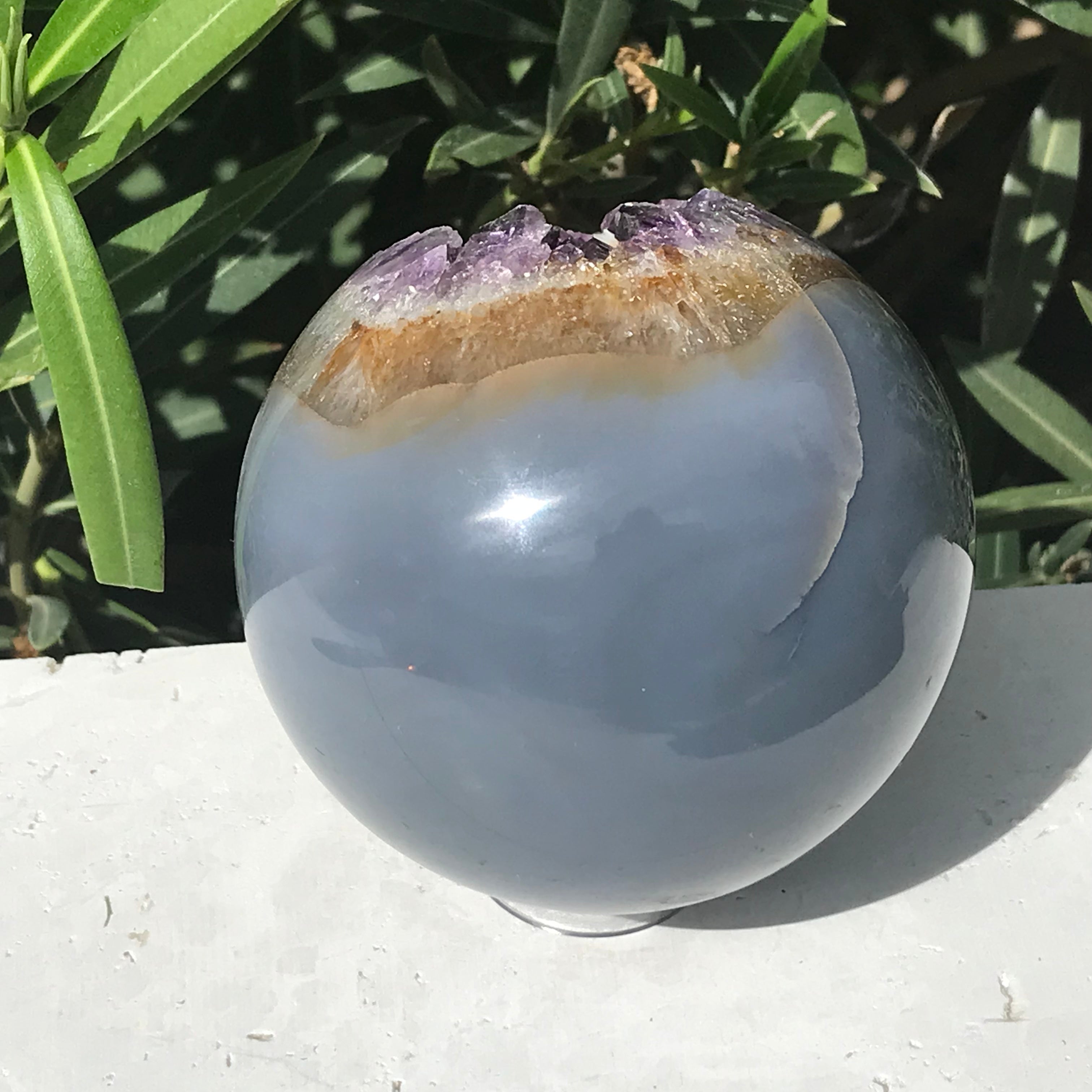 Gold Framed Amethyst Sphere
