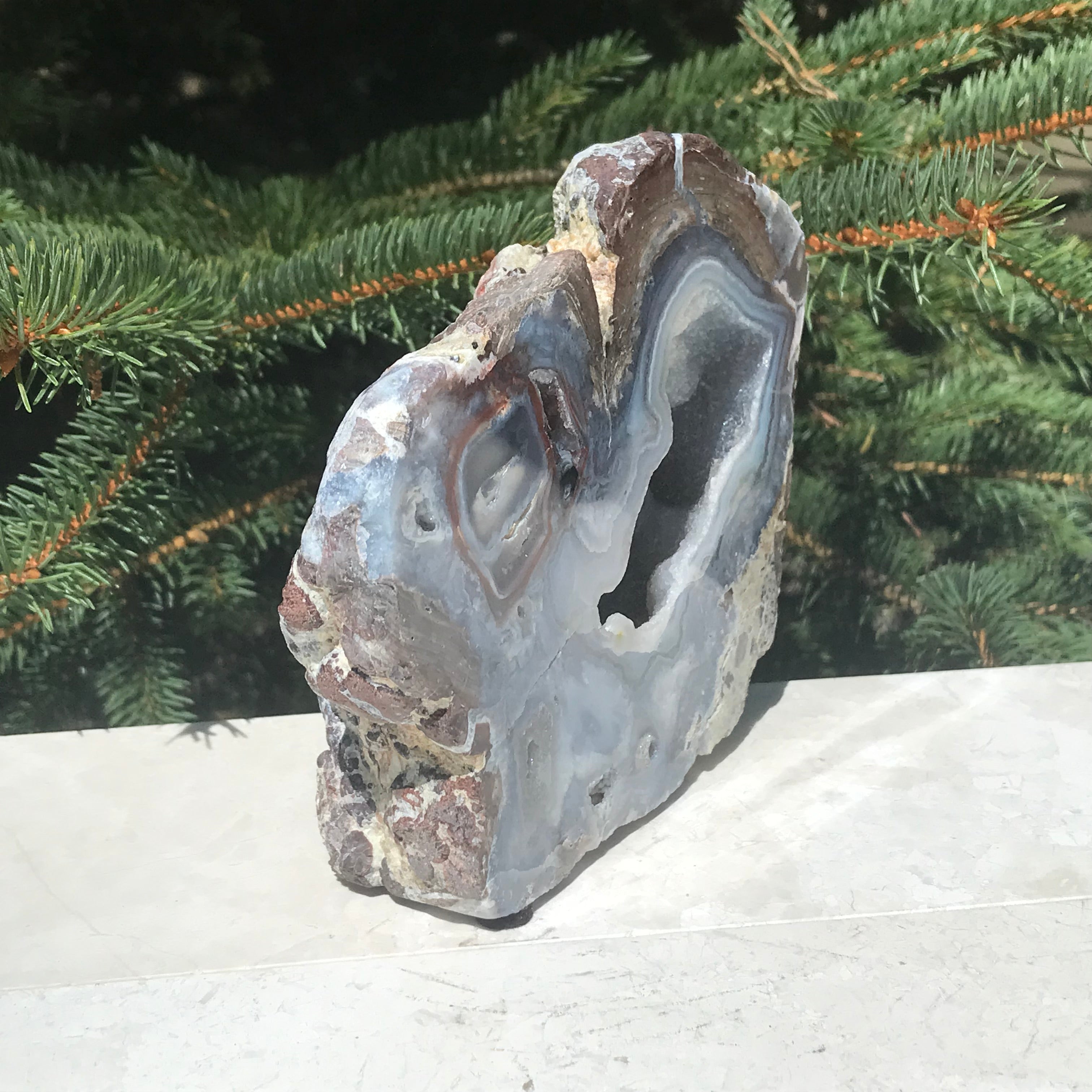 Glittering and Banded Dugway Geode #1 of Pair