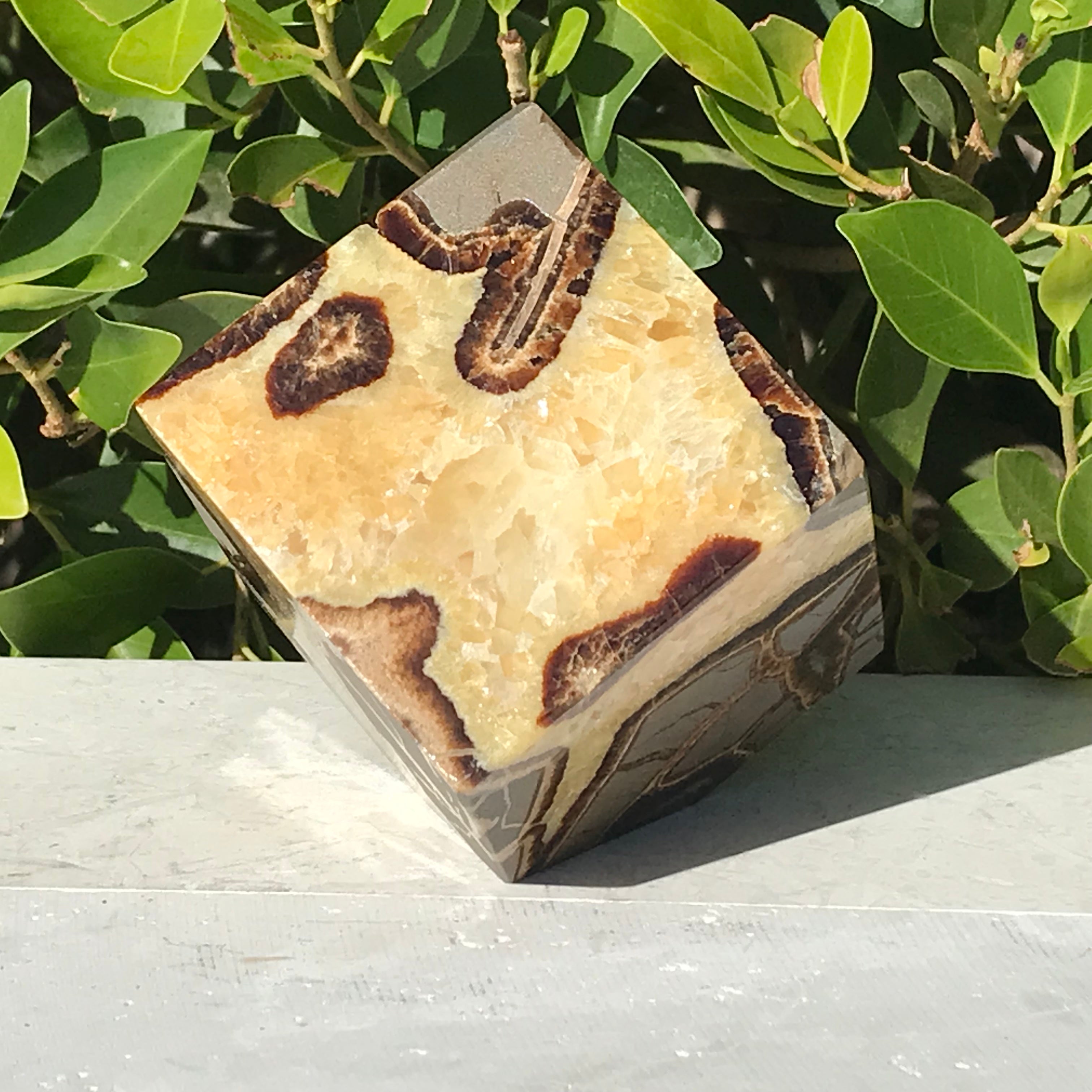 Polished Septarian Cube