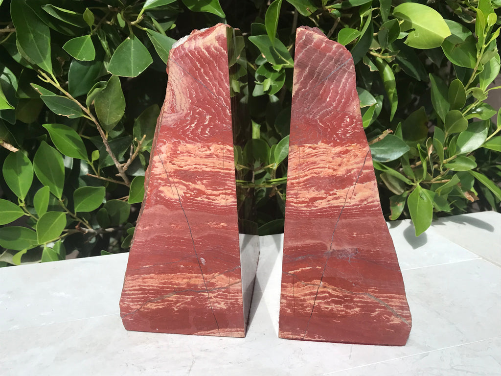 Australian Red Jasper Bookends