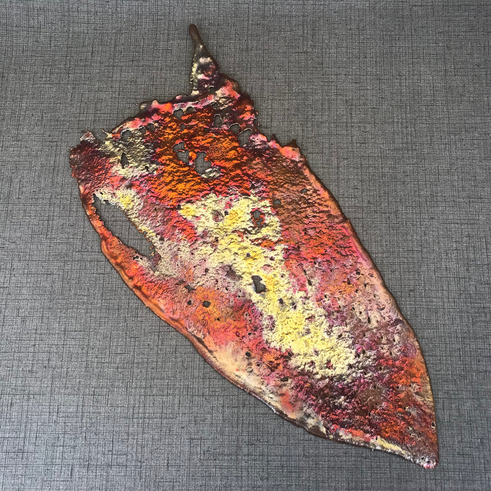 Flaming Rainbow Copper Splash Decor
