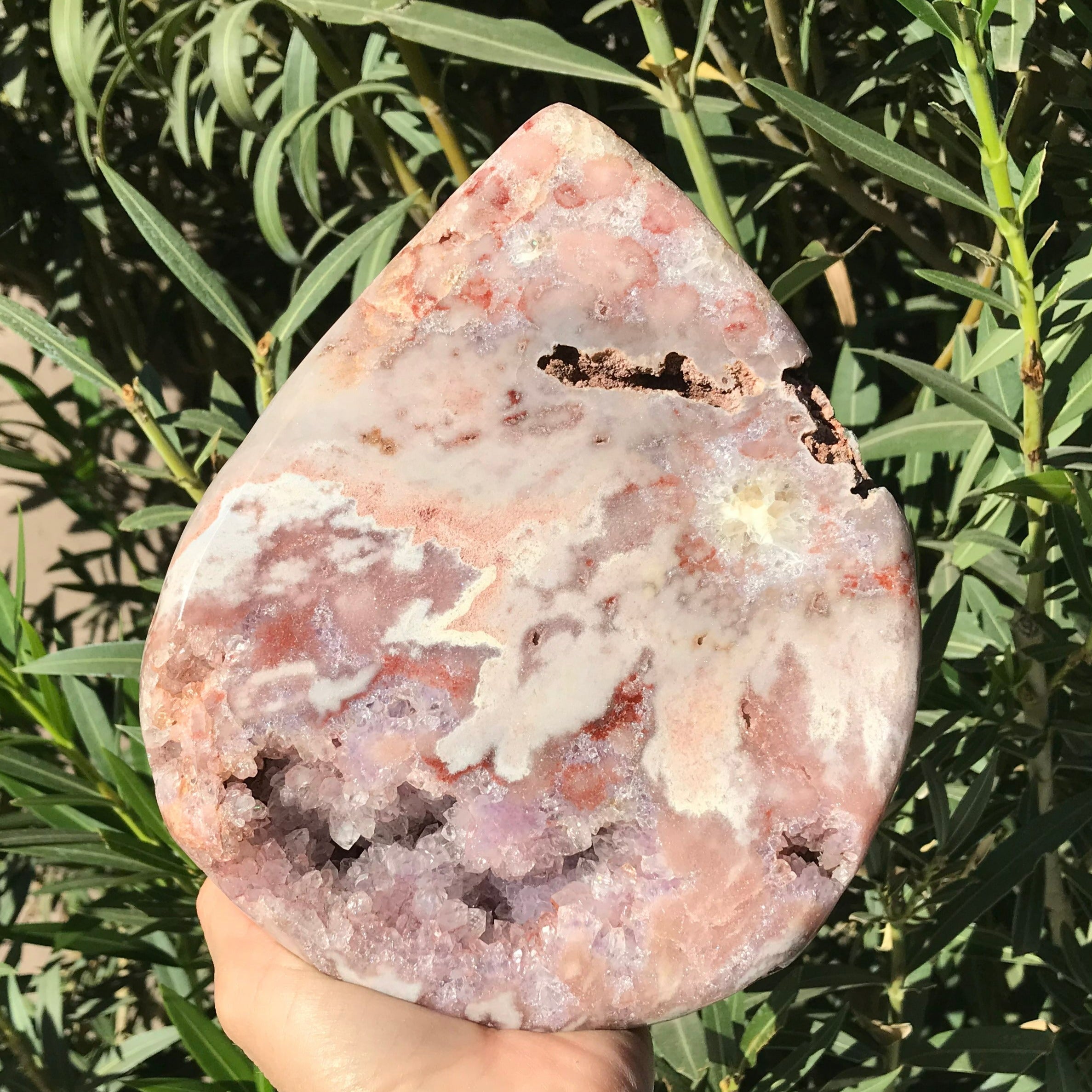 Teardrop Shaped Rose Amethyst Freeform