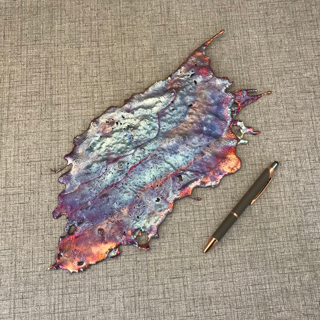 Icy Rainbow Copper Splash Abstract