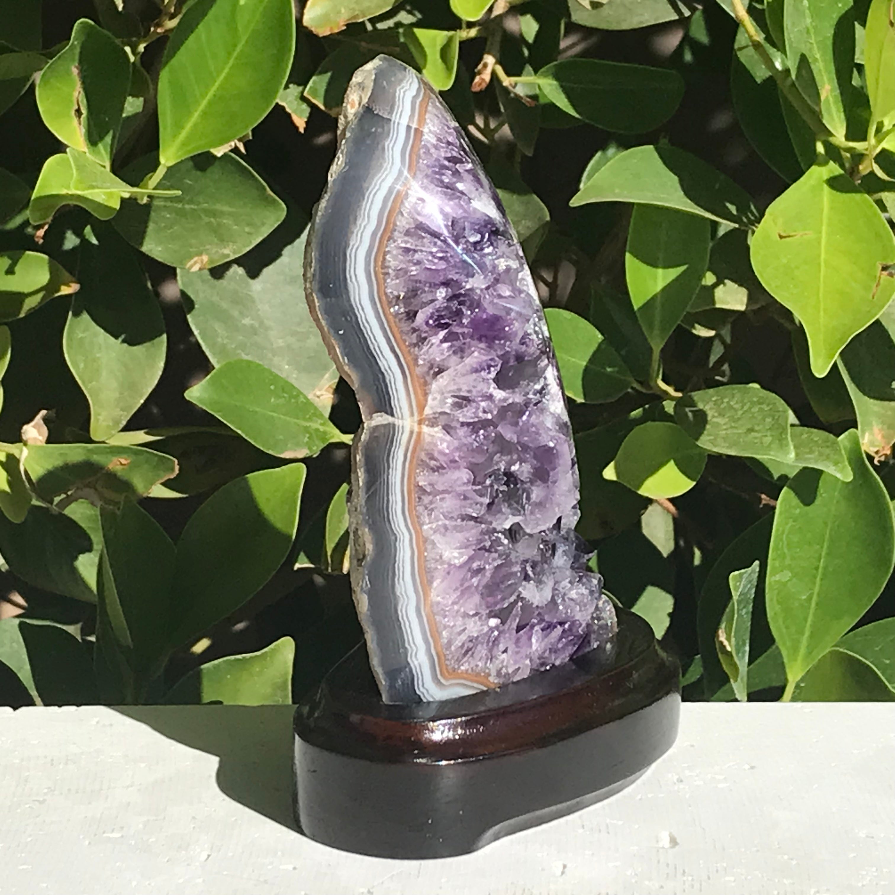 Pristine Agate Banded Amethyst Freeform