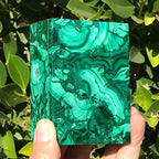 Handcrafted Lidded Malachite Box