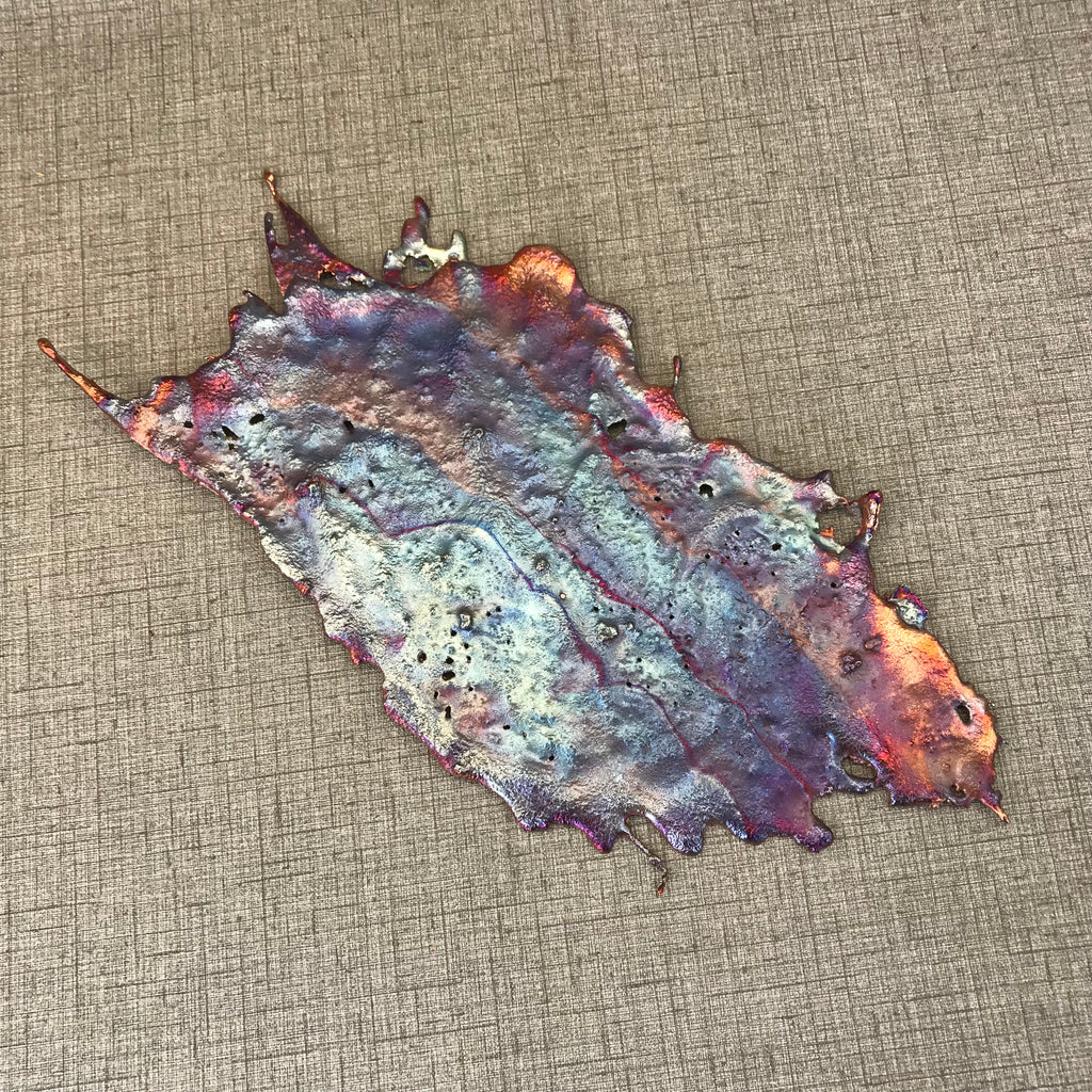 Icy Rainbow Copper Splash Abstract