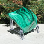 Polished Malachite with Chrysocolla