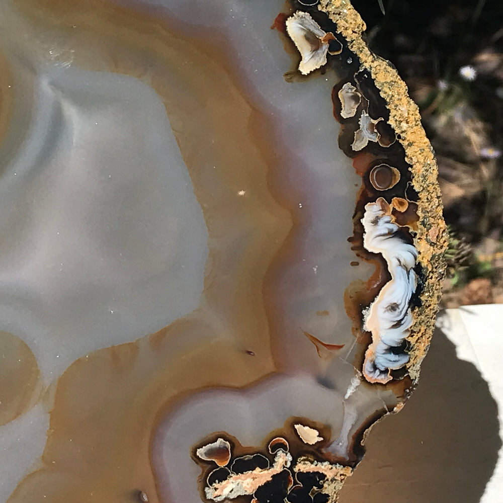 Bubbled Brazilian Agate Slice