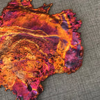 Striated Rainbow Splash Copper Art