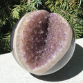 Delicately Detailed Agate and Amethyst Sphere