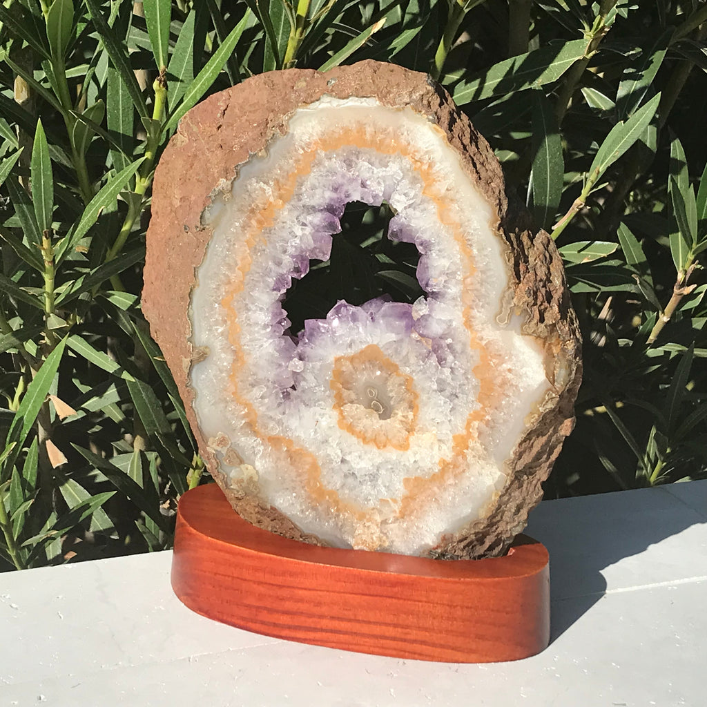 Translucent Amethyst and Agate Slab