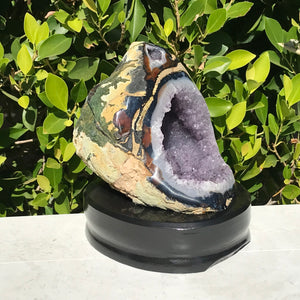 Amethyst and Agate Double Geode