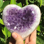 Crystal Faced Amethyst Heart