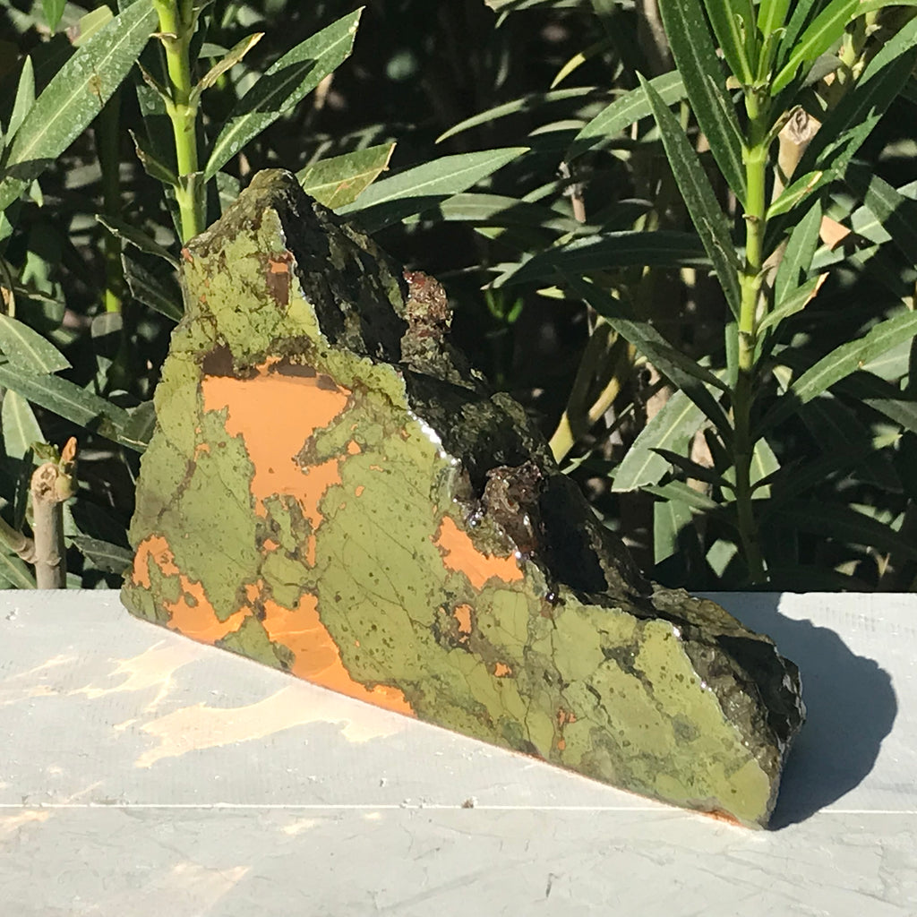 Green Epidote Highlighted By Copper Ore