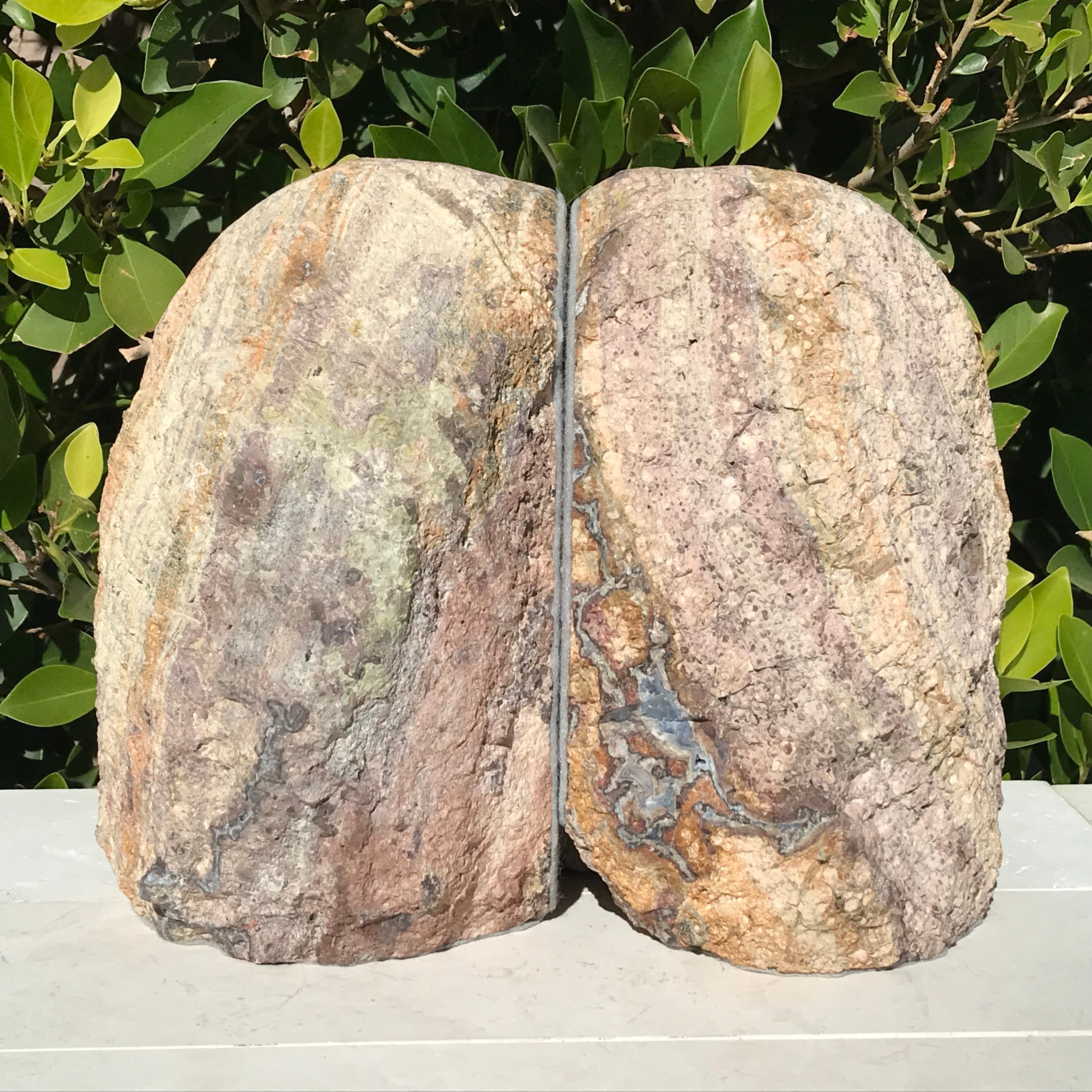 Crystal Filled Dugway Geode Bookends