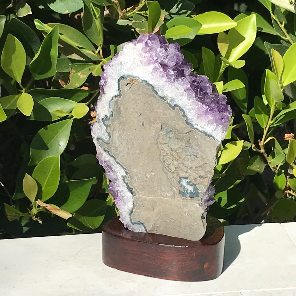 Crystal Rimmed Amethyst Cluster