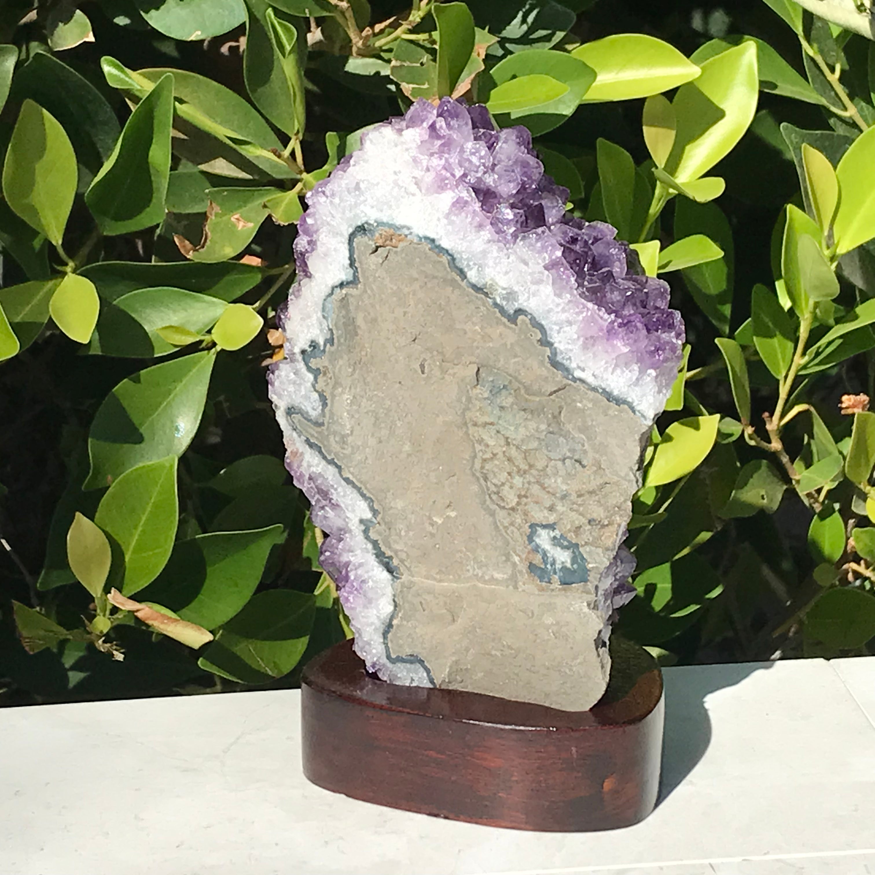 Crystal Rimmed Amethyst Cluster