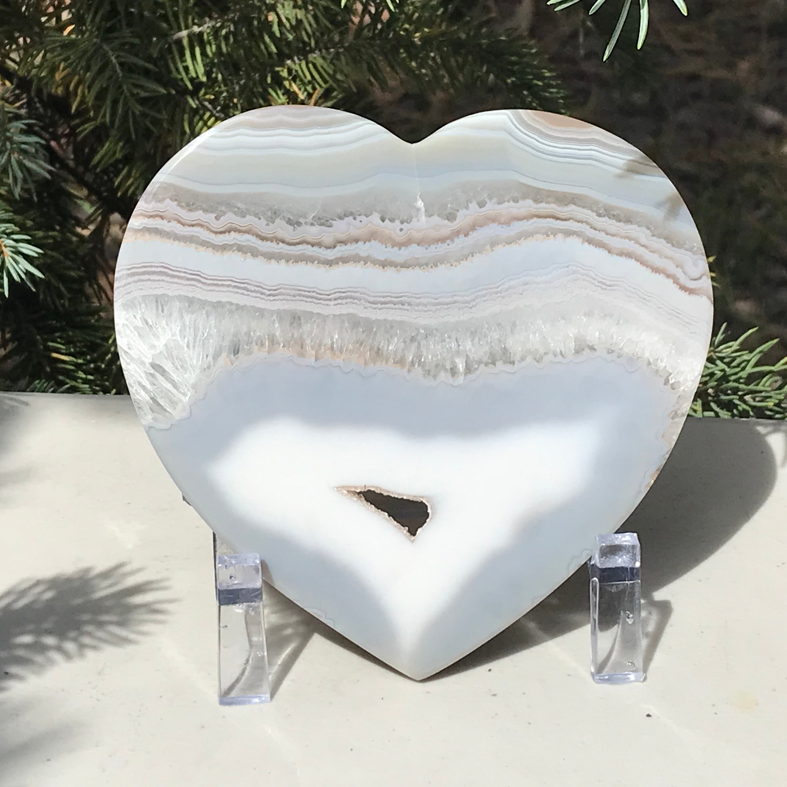 Waterline Agate Heart