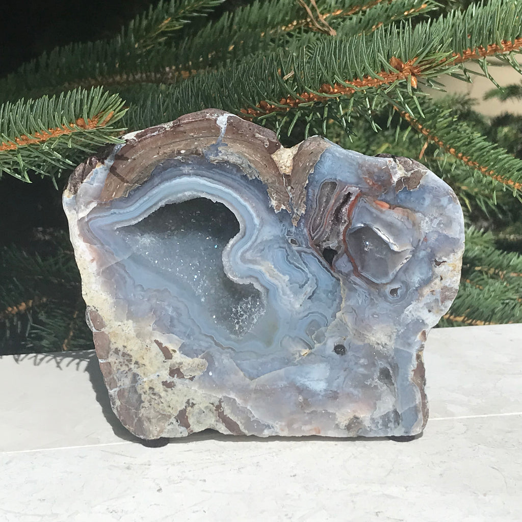 Glittering and Banded Dugway Geode #2 of Pair