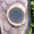 Lavender Amethyst with Large Agate Eye