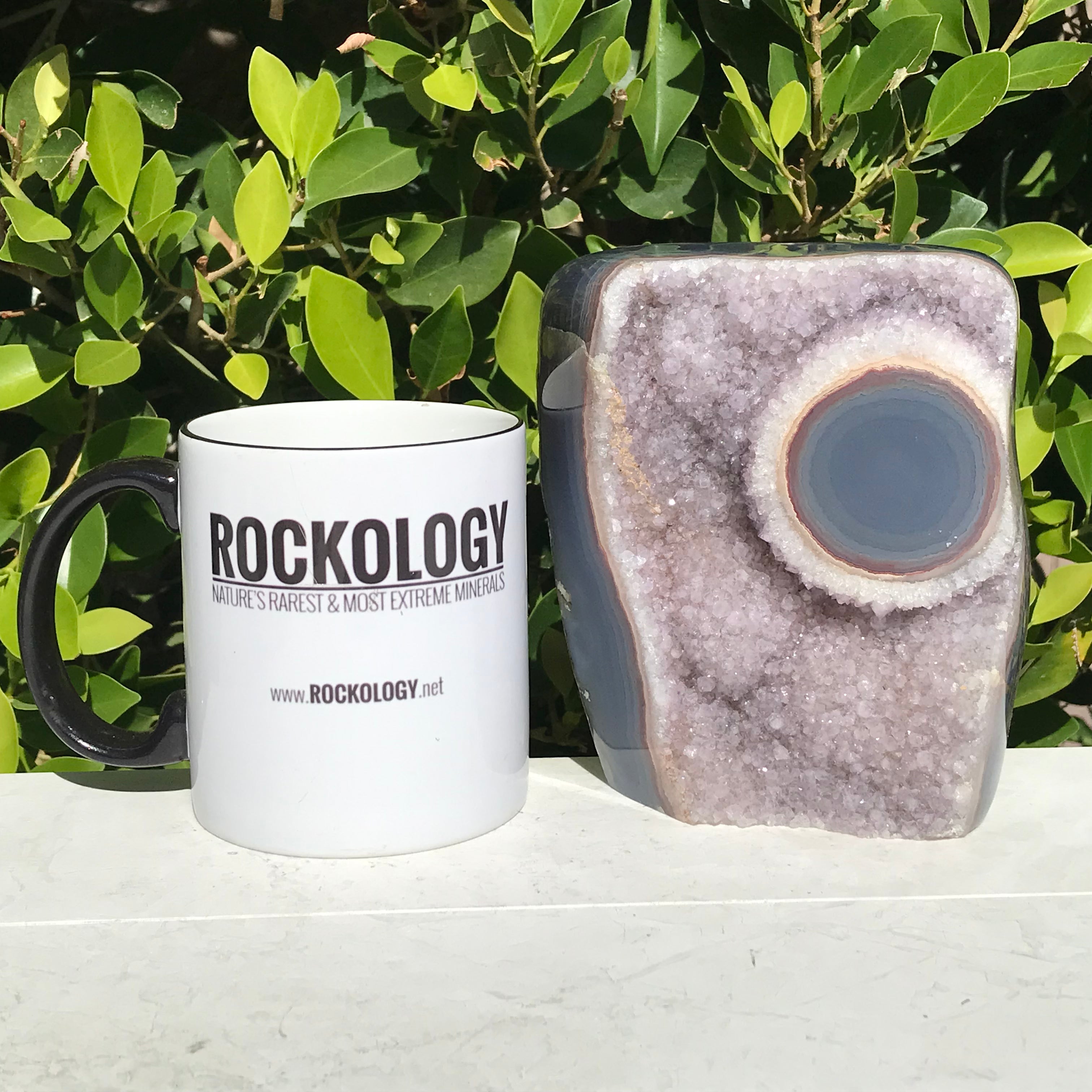 Lavender Amethyst with Large Agate Eye