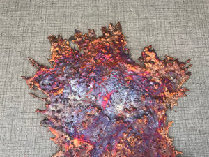 Shimmery Rainbow Copper Splash Abstract