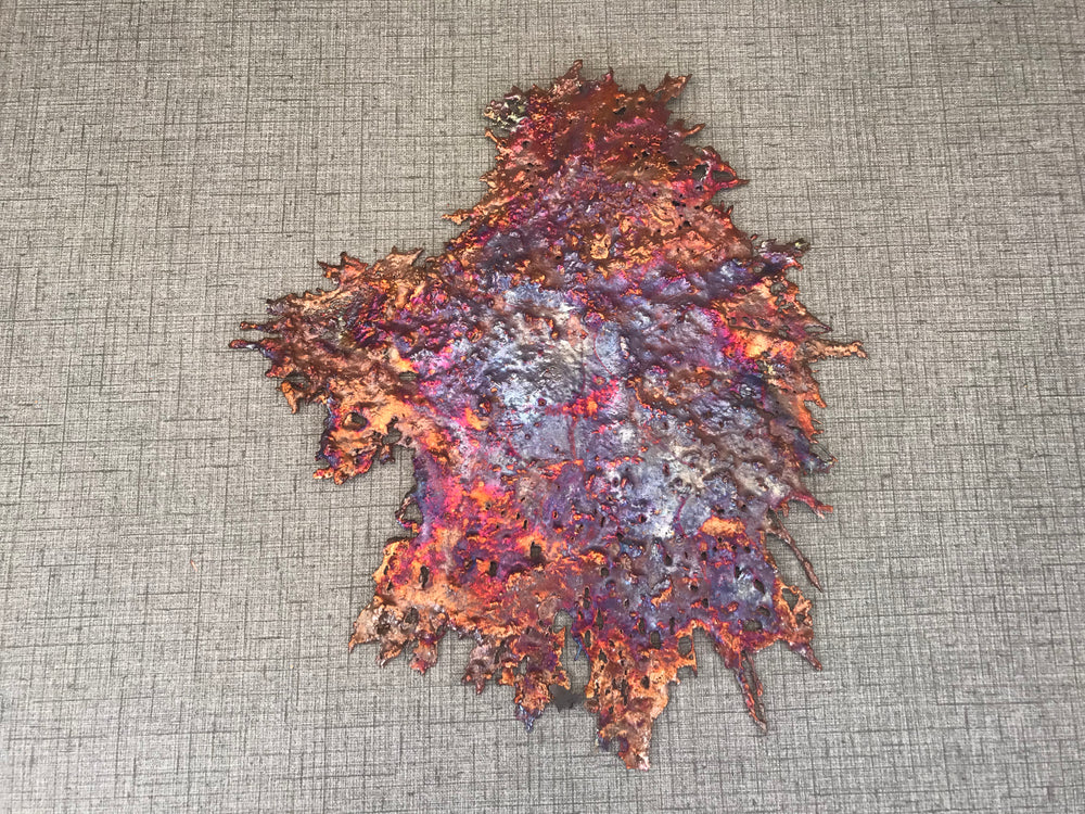 Shimmery Rainbow Copper Splash Abstract