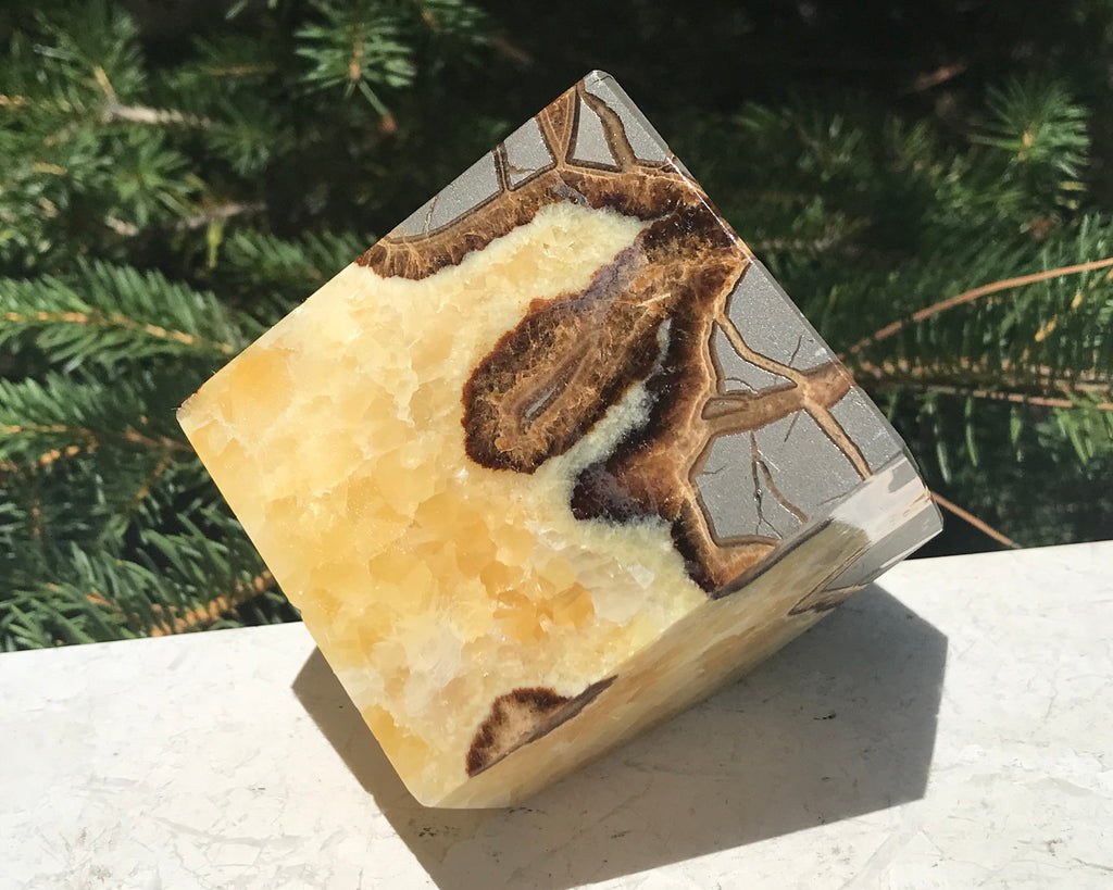 Crackle Patterned Septarian Cube