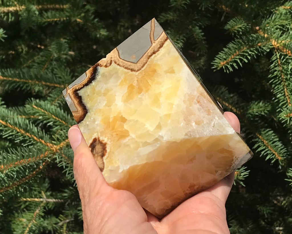 Crackle Patterned Septarian Cube