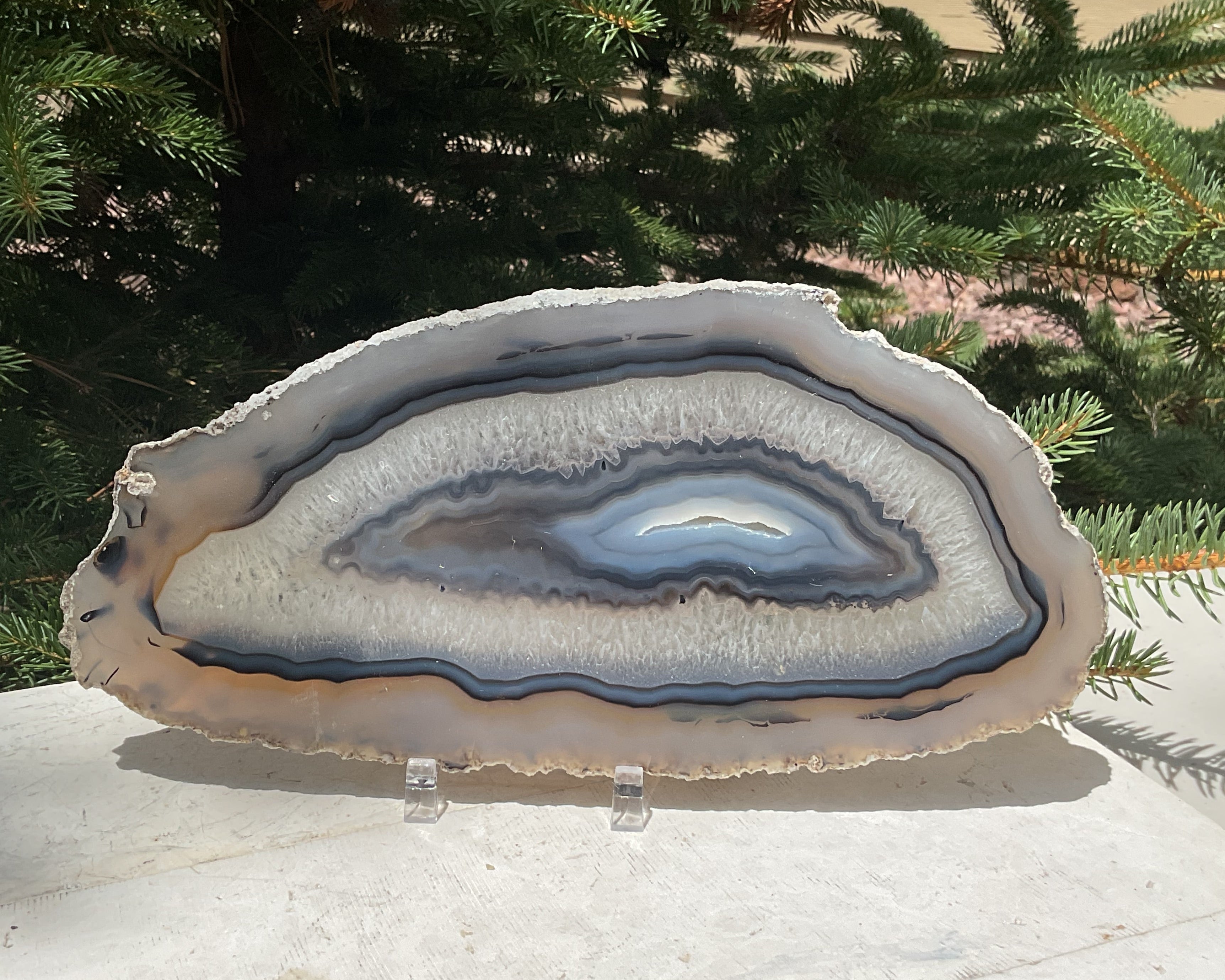 Gleaming Translucency Brazilian Agate Slice