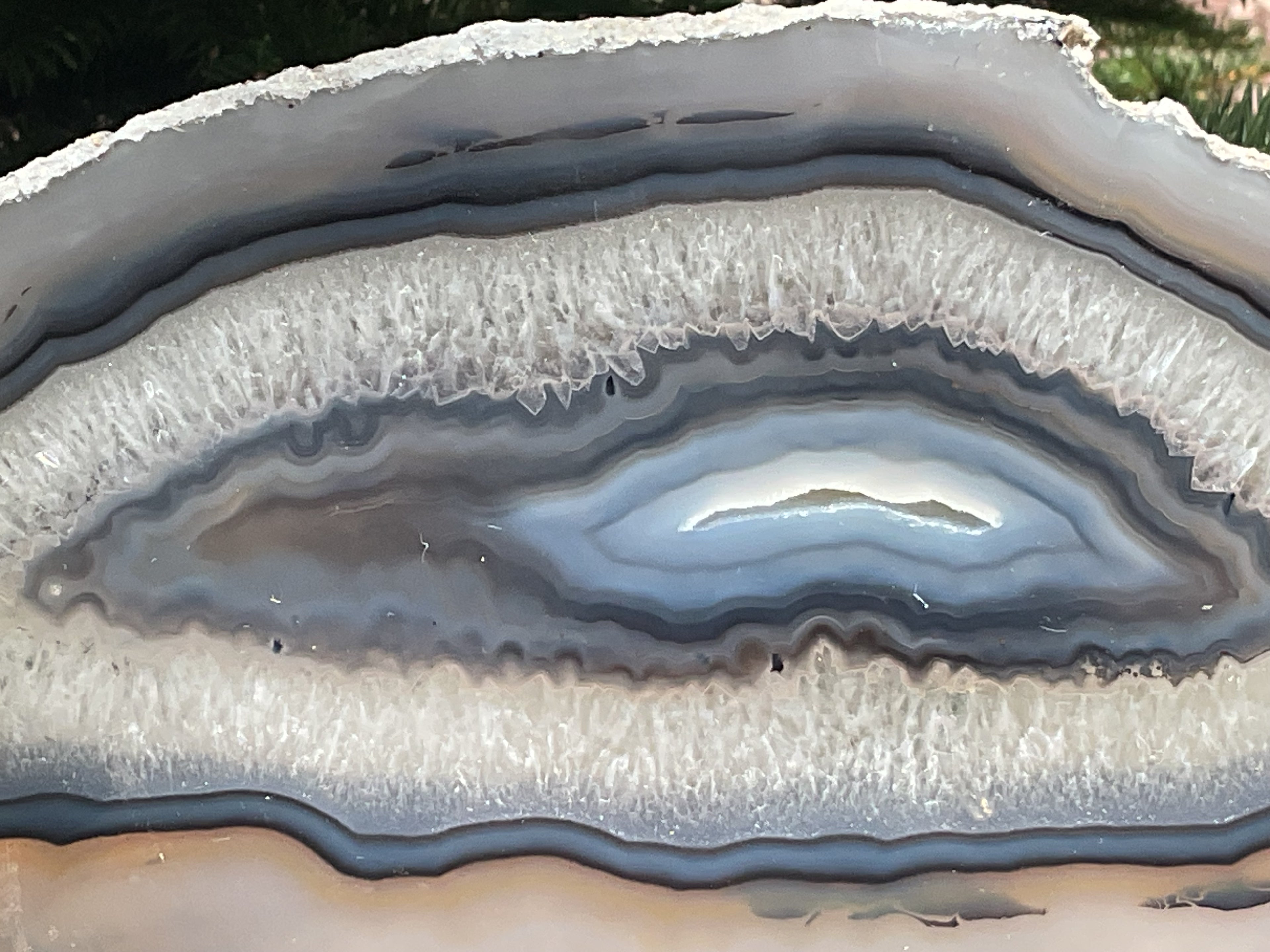 Gleaming Translucency Brazilian Agate Slice