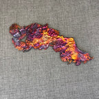 Vibrantly Hued Rainbow Copper Splash Design