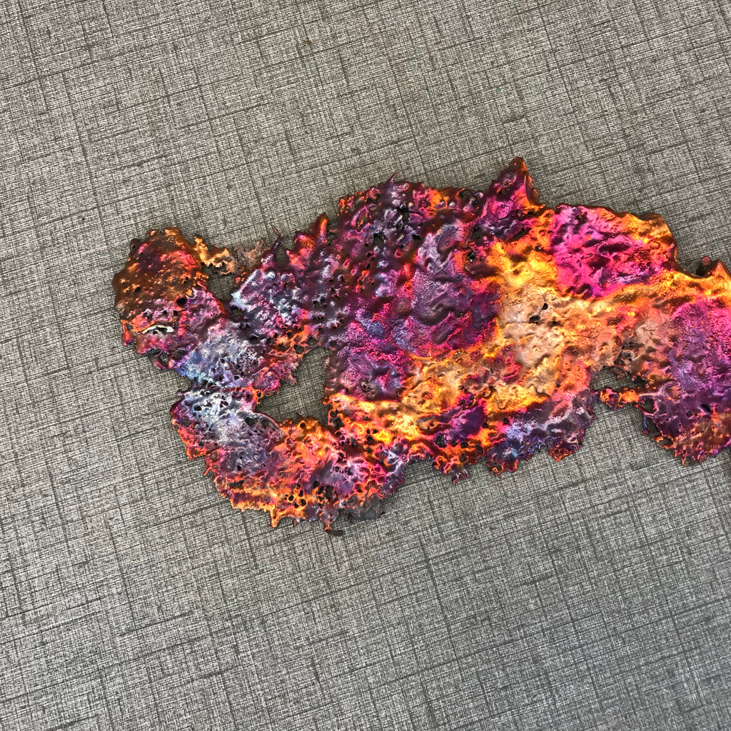 Vibrantly Hued Rainbow Copper Splash Design