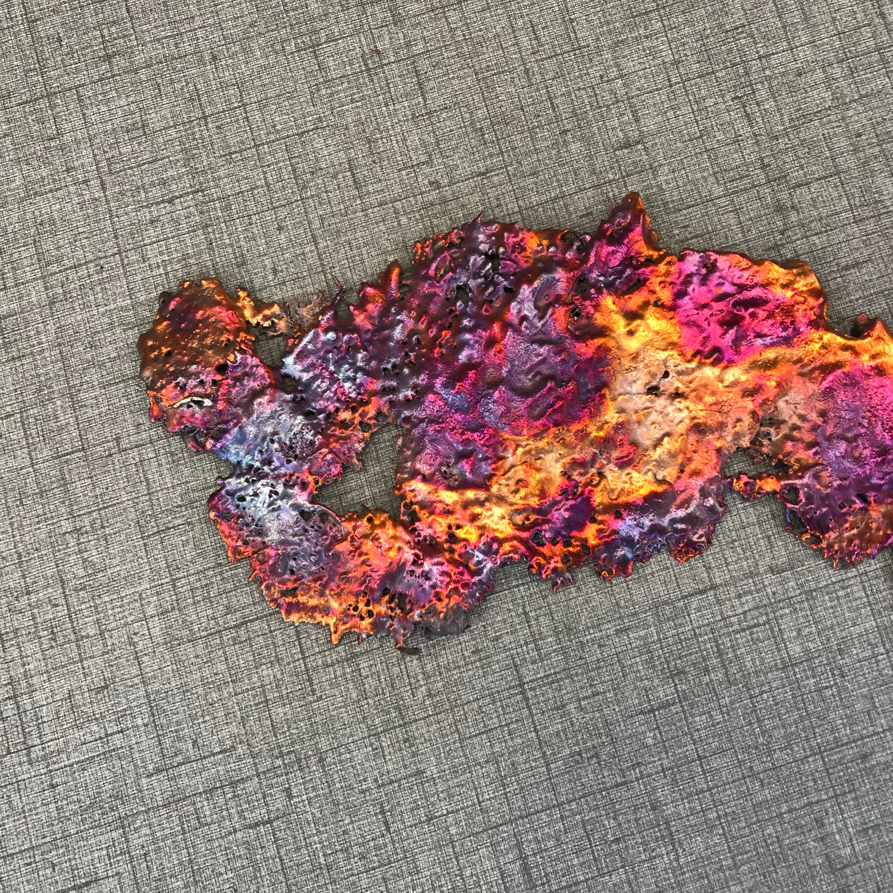 Vibrantly Hued Rainbow Copper Splash Design