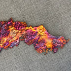 Vibrantly Hued Rainbow Copper Splash Design