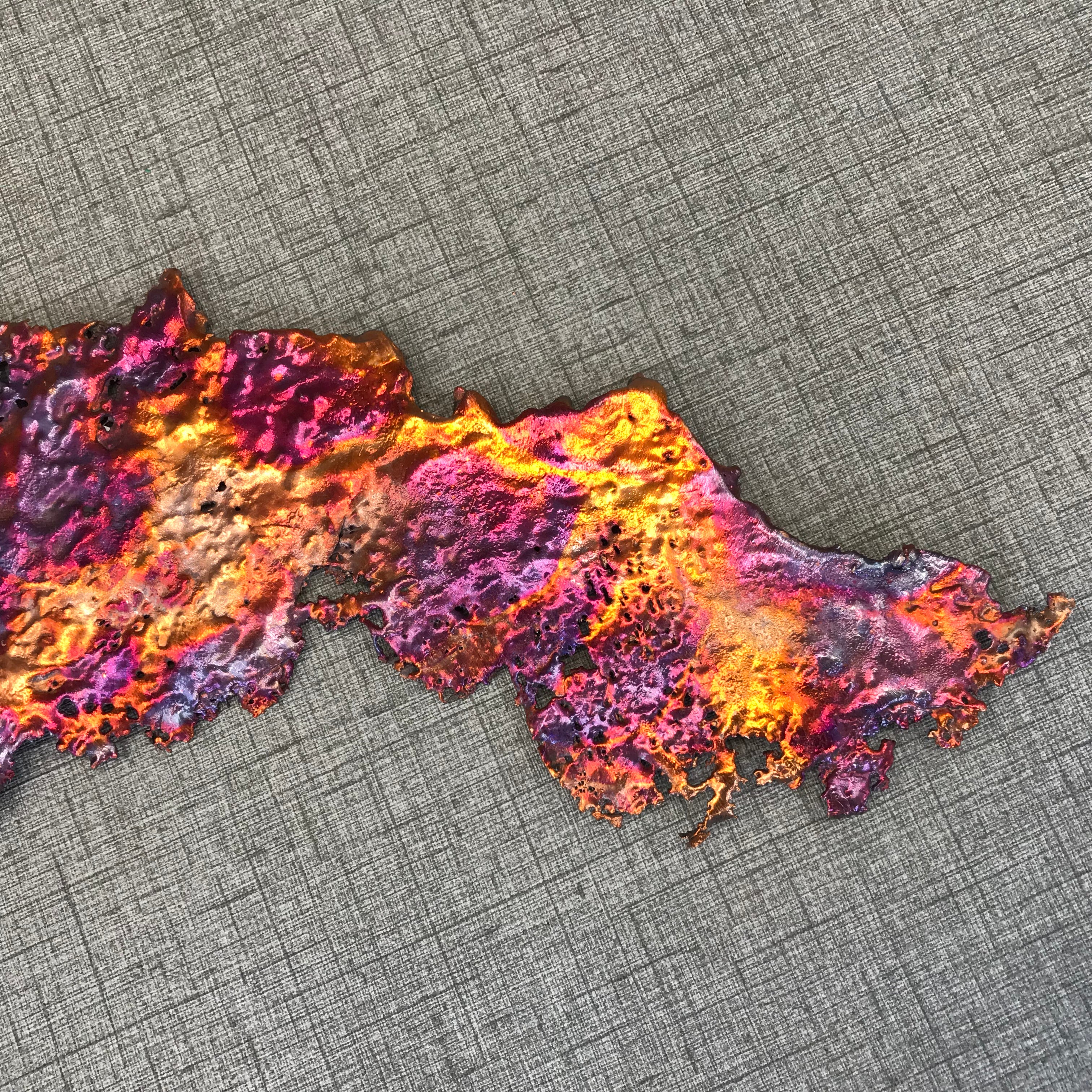 Vibrantly Hued Rainbow Copper Splash Design