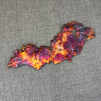 Vibrantly Hued Rainbow Copper Splash Design