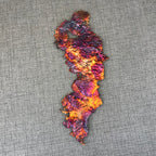 Vibrantly Hued Rainbow Copper Splash Design