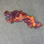 Vibrantly Hued Rainbow Copper Splash Design