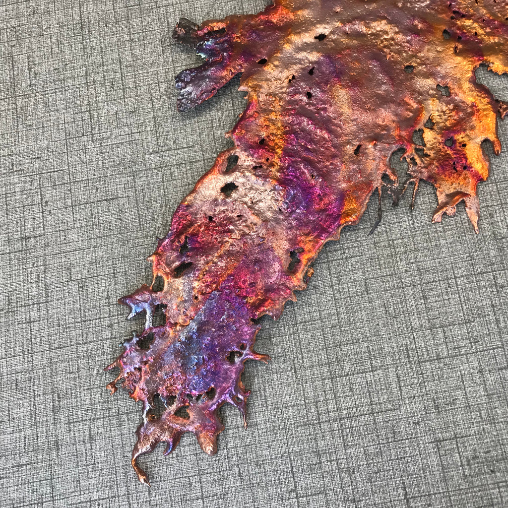Eccentric Rainbow Splash Copper Art