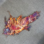 Eccentric Rainbow Splash Copper Art