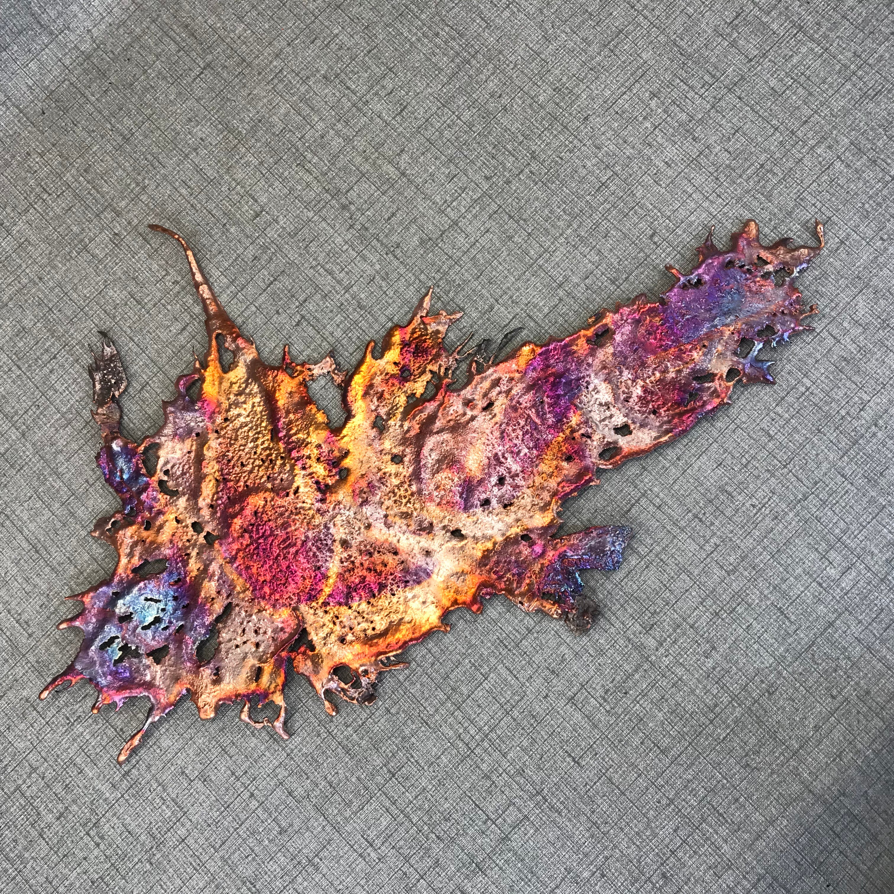 Eccentric Rainbow Splash Copper Art