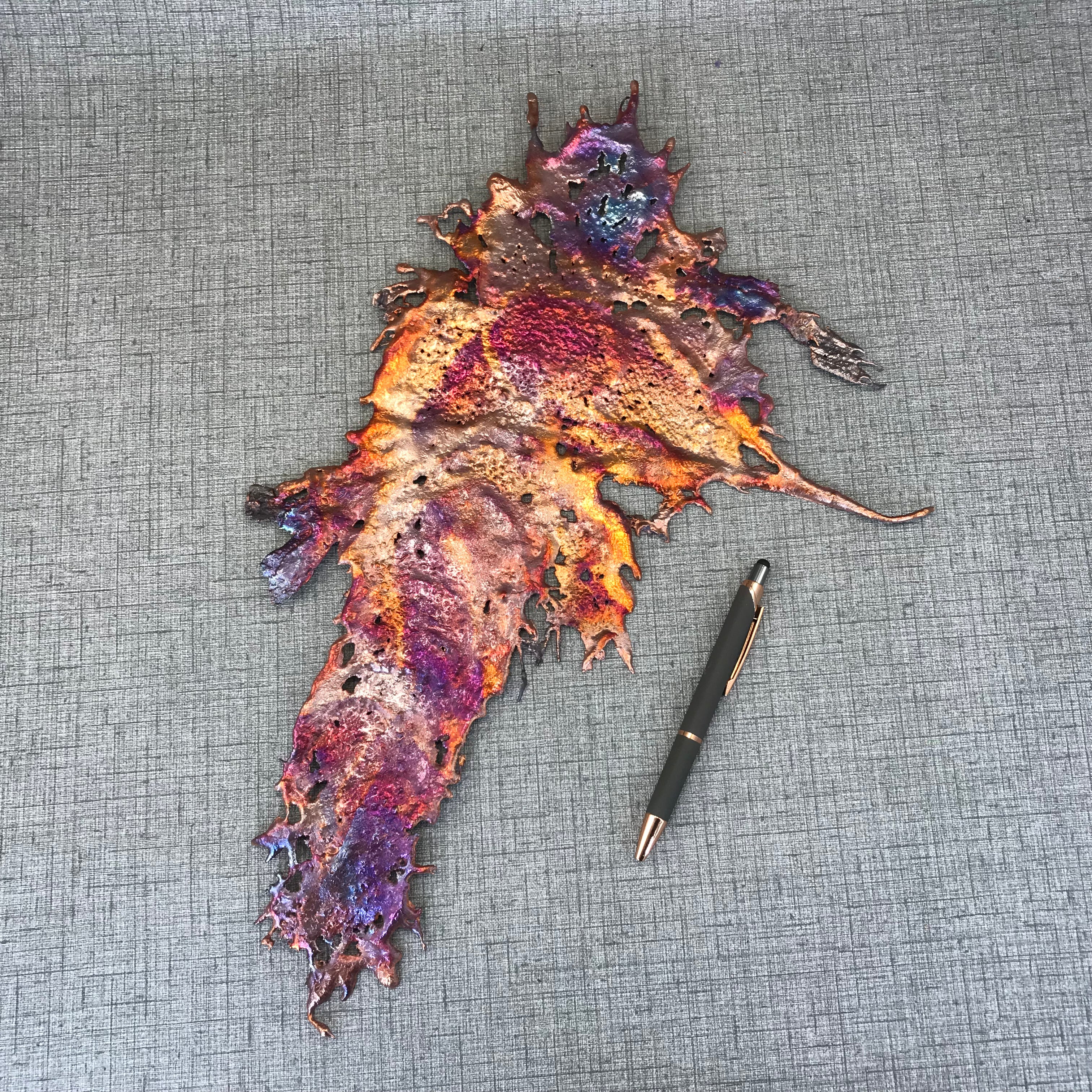 Eccentric Rainbow Splash Copper Art