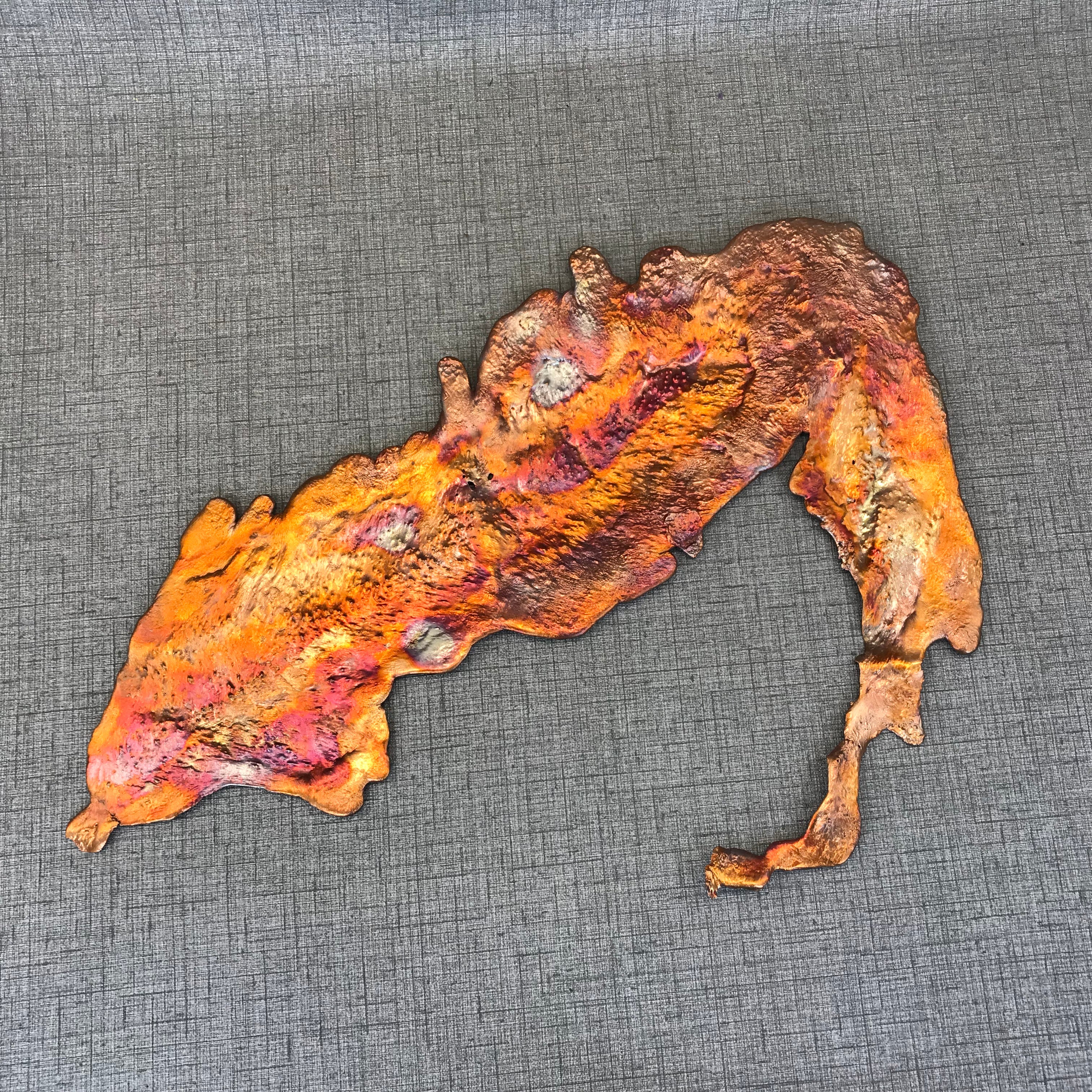 Visions of a Sunset Rainbow Splash Copper Abstract