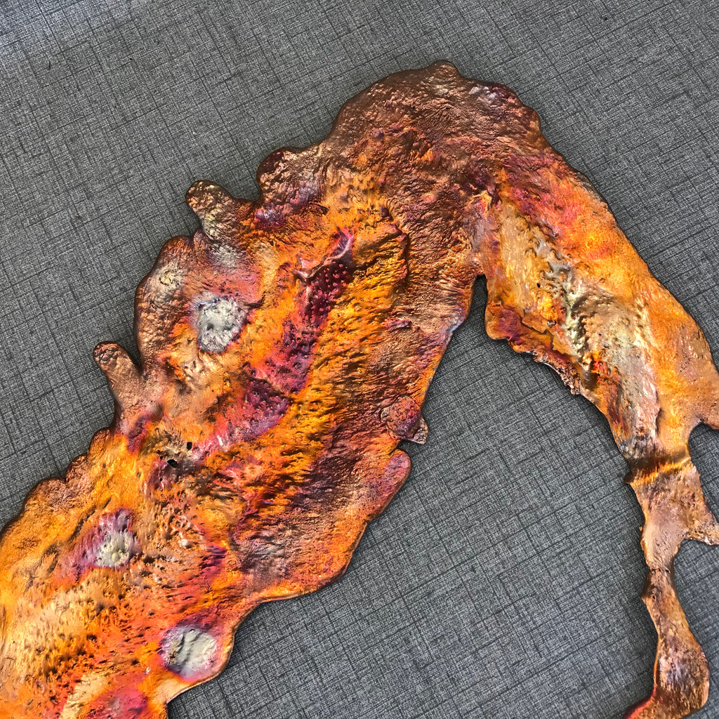 Visions of a Sunset Rainbow Splash Copper Abstract