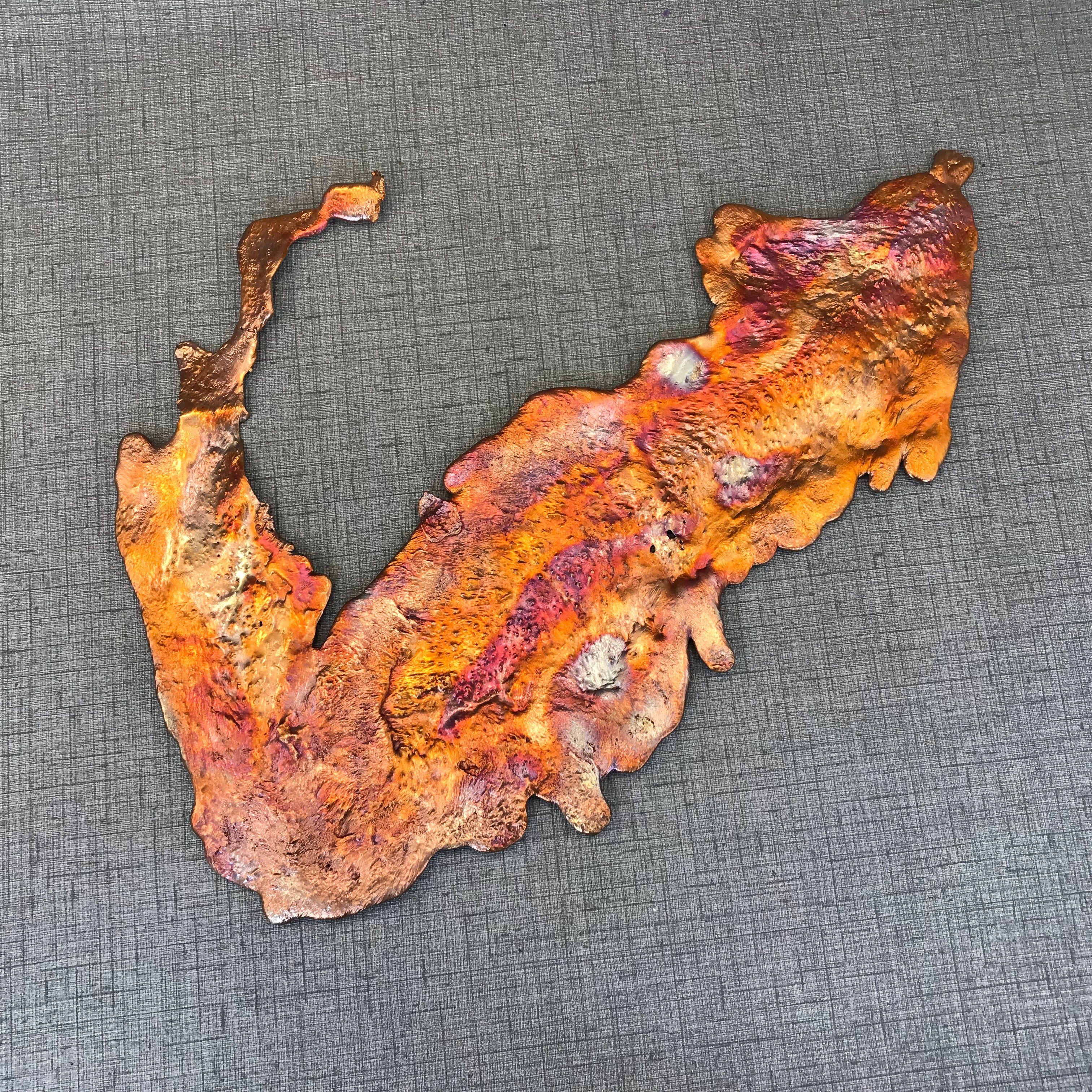 Visions of a Sunset Rainbow Splash Copper Abstract