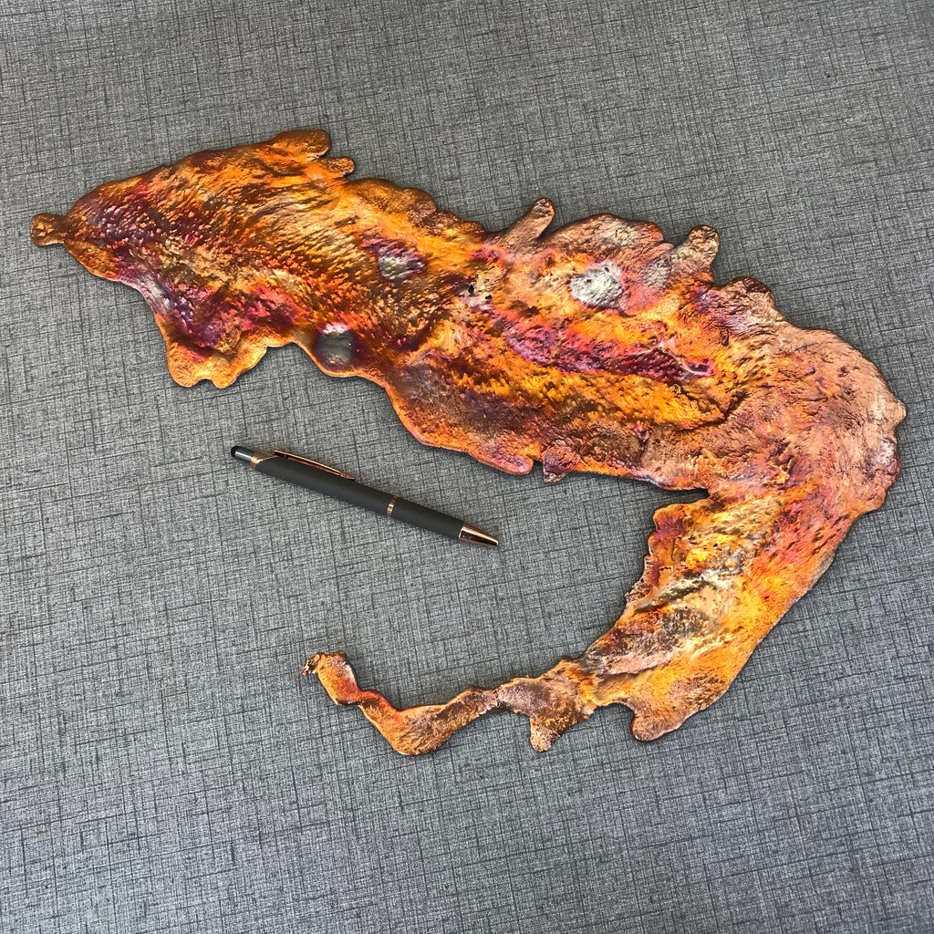 Visions of a Sunset Rainbow Splash Copper Abstract