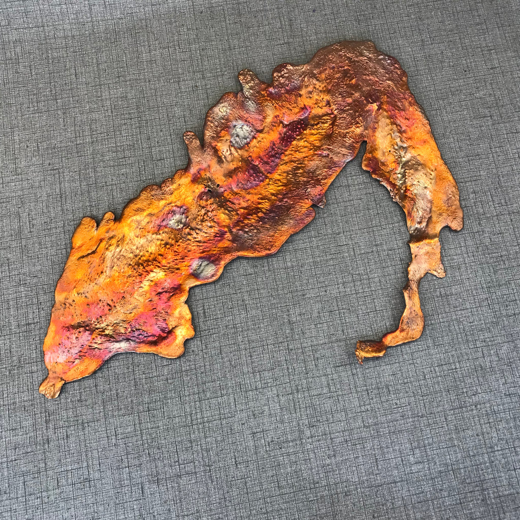 Visions of a Sunset Rainbow Splash Copper Abstract