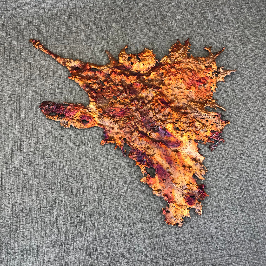 Visions of a Sunset Rainbow Splash Copper Abstract